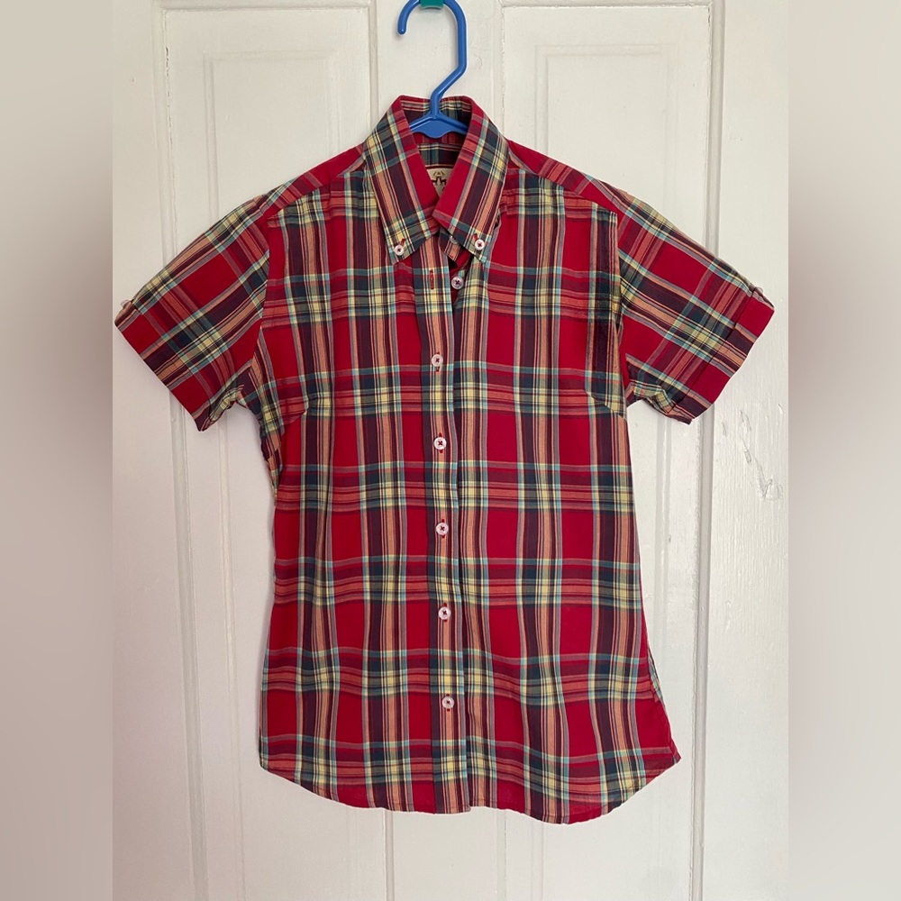 Real Hoxton Red Button Down